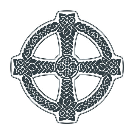 Vector celtic cross. Ethnic ornament. Geometric design. T-shirtのイラスト素材