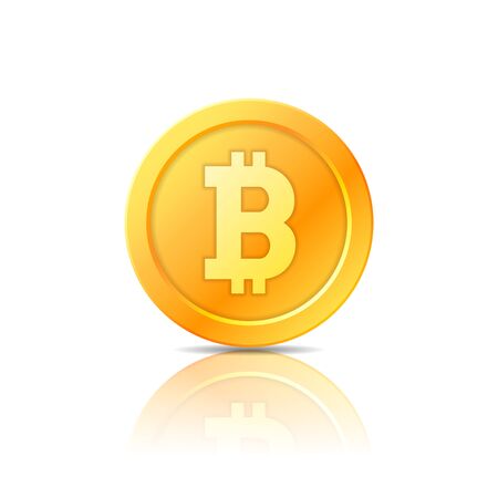 Bitcoin symbol, icon, sign, emblem. Vector illustration.のイラスト素材