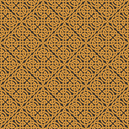 Seamless Celtic knot infinity pattern. Vector illustrationのイラスト素材