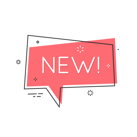 Trendy flat geometric speech bubbles.のイラスト素材