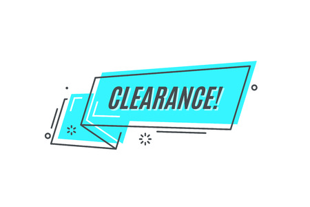 Flat linear promotion sticker, scroll, price tag, sticker, badge Vector illustrationのイラスト素材