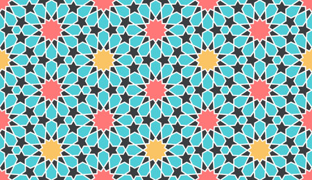 Seamless pattern in authentic arabian style
