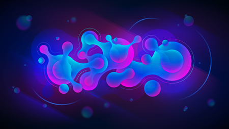 Liquid space background design, trendy color gradientsのイラスト素材