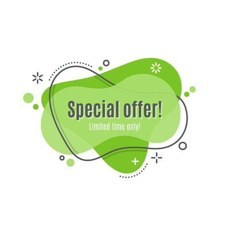 Flat linear promotion ribbon banner, scroll, price tagの写真素材