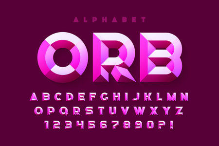 Cristal characters design, original glossy alphabet style, letters and numbers.のイラスト素材