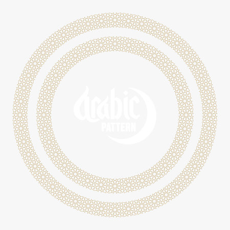 Seamless circle frame pattern in authentic arabian style.のイラスト素材