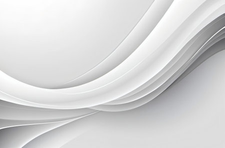 White abstract background with wavy lines. Vector illustration for your designの素材