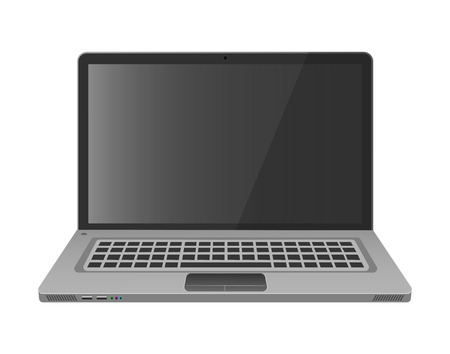 Laptop isolated on white background. Vector illustrationのイラスト素材