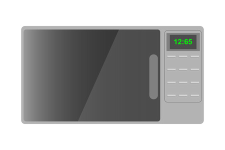 Microwave isolated on white background. Vector illustrationのイラスト素材