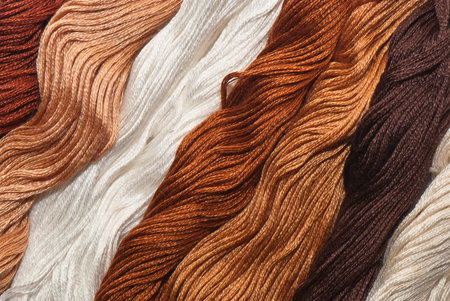 thread for embroidery in brown and beige tones  Can be used as background