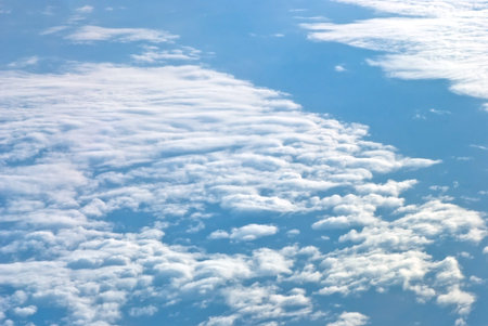 view of clouds from an airplane window
