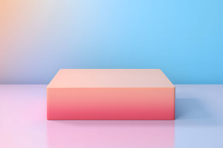 Minimalist abstract background, primitive geometrical figures, pastel colors, 3D render, AI Generatedの素材