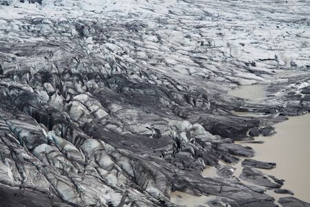 Skaftafellsjokull glacier moraine, Skaftafell National Park, Icelandの写真素材