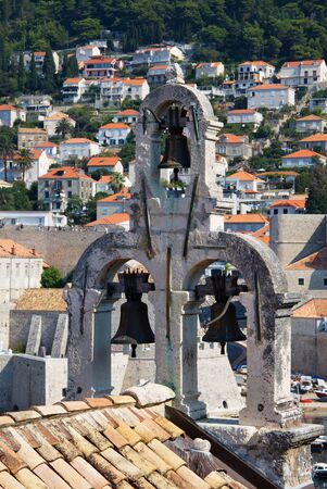 Detail of Dubrovnik Croatia at sunrise, travel backgroundの写真素材