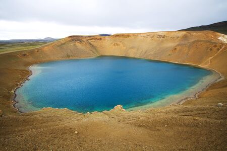 Krafla Volcanic Area, Viti Crater, Icelandの写真素材