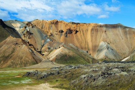 Landmannalaugar colored rainbow mountains, Icelandの写真素材