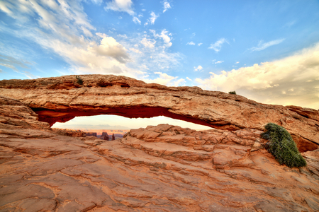 Mesa Arch at Sunset, Canyonlands National Park, Utahの写真素材