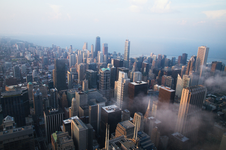 Chicago Aerial Viewの写真素材