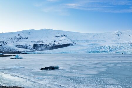 Glacial Lagoon in Skaftafell National Park, Icelandの写真素材