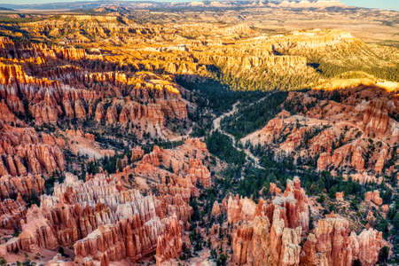 Bryce Canyon National Park at Sunrise, View from Inspiration Point, Utah, USAの写真素材