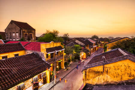 Aerial View of Hoi An at Sunset, Vietnamの写真素材