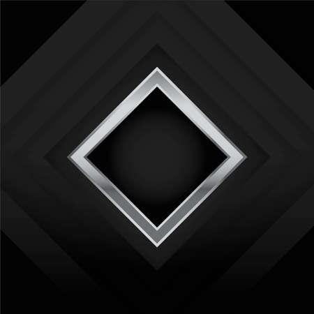 Realistic silver frameのイラスト素材