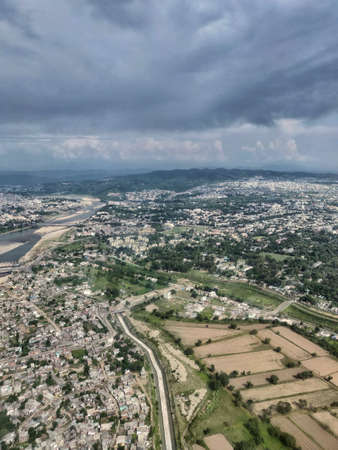 Aerial view of the city of Chisinau, Moldova.の写真素材
