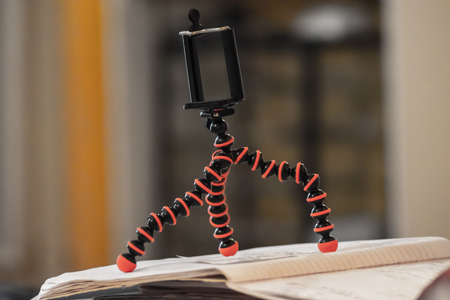 tripod for phoneの写真素材