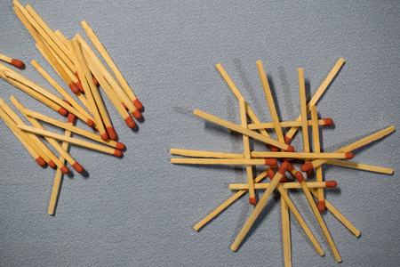 matches and match burningの写真素材