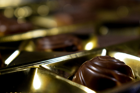 sweet chocolate candiesの写真素材