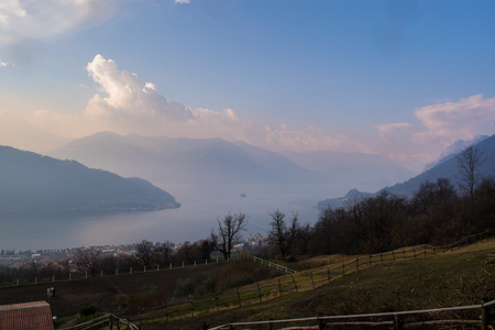 iseo lake viewの写真素材