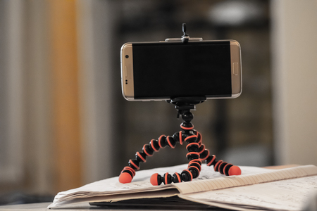 tripod for phoneの写真素材