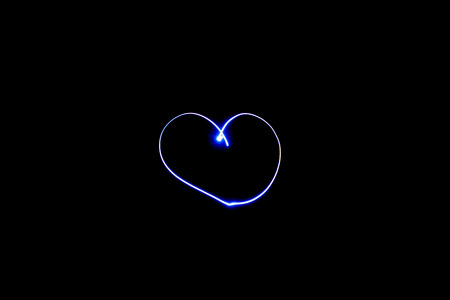 glow heart beatingの写真素材