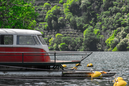 boat on the lakeの写真素材