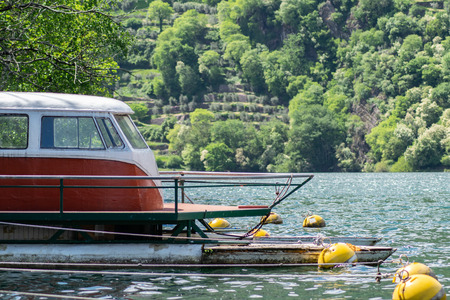 boat on the lakeの写真素材