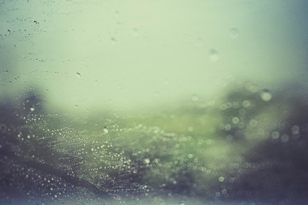 rain drops on my car windowの写真素材