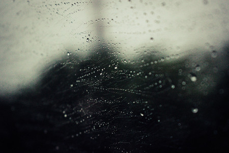 rain drops on my car windowの写真素材