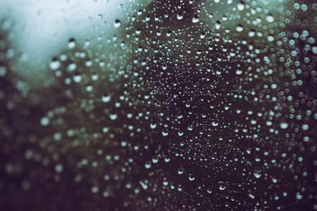 rain drops on my car windowの写真素材