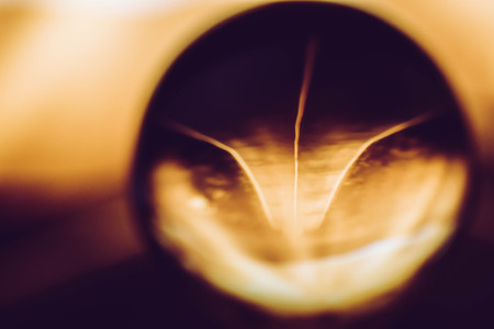a trasparent crystal ball vith wonderfull viewの写真素材