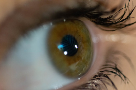 Eye and pupil watching meの写真素材
