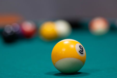 playing biliard in a pool
