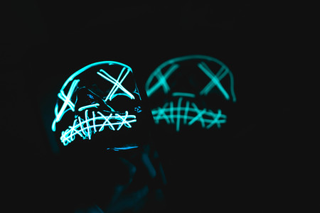 an horror purge mask for carnivalの写真素材