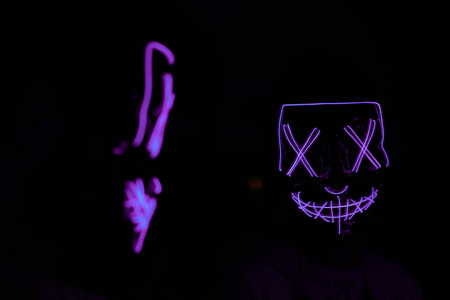 an horror purge mask for carnivalの写真素材