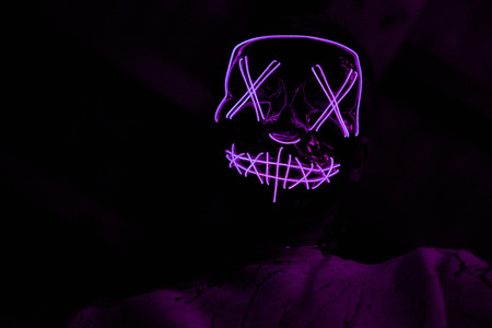 an horror purge mask for carnivalの写真素材