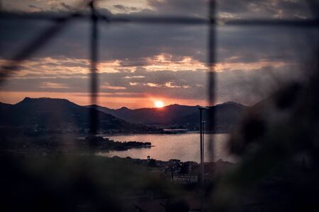 beautifull view on iseo lakeの写真素材