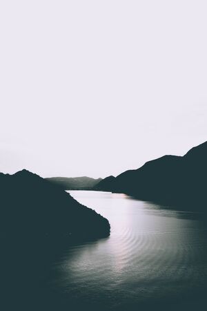beautifull view on iseo lakeの写真素材