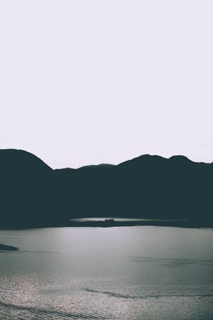 beautifull view on iseo lakeの写真素材