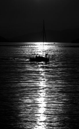beautifull view on iseo lakeの写真素材