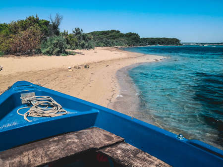 fantastic view of puglia from the boatの写真素材