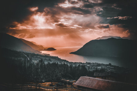 fantastic landscape of iseo lake